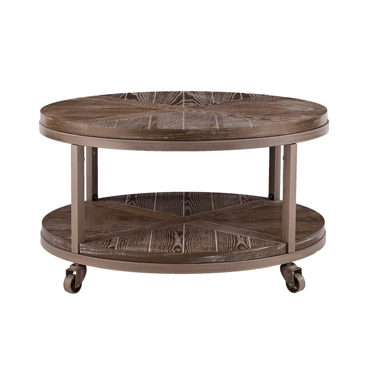Industrial Brown Wood Cocktail Table R932099