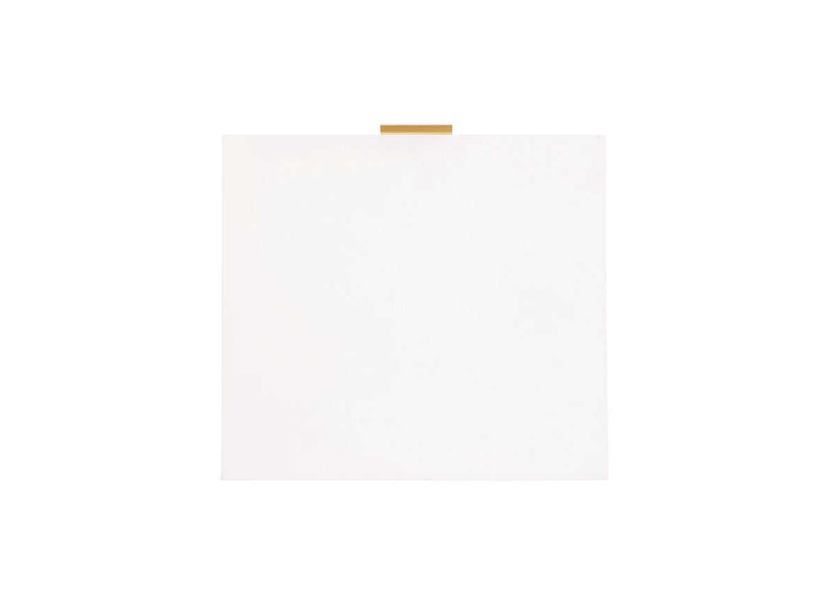 White 1-Drawer Nightstand with Gold Metal Legs K4019