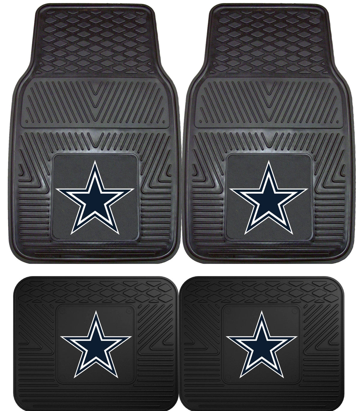 4 Piece Heavy Duty Vinyl Car Mats A8875