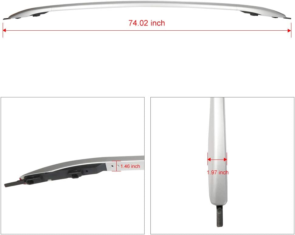 Silver Roof Side Rails Cargo Carrier U2965