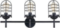 3-Light Black Vanity Light Wall Sconce S269