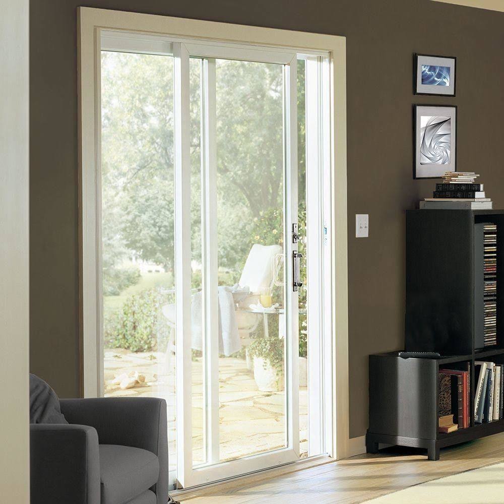 2-Panel Gliding Patio Door Hardware Set in Satin Nickel C50959