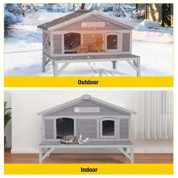 Wooden Cat House S8676