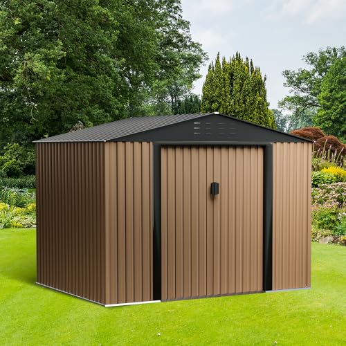 8 x 6 FT Metal Outdoor Storage Shed with Lock V64662