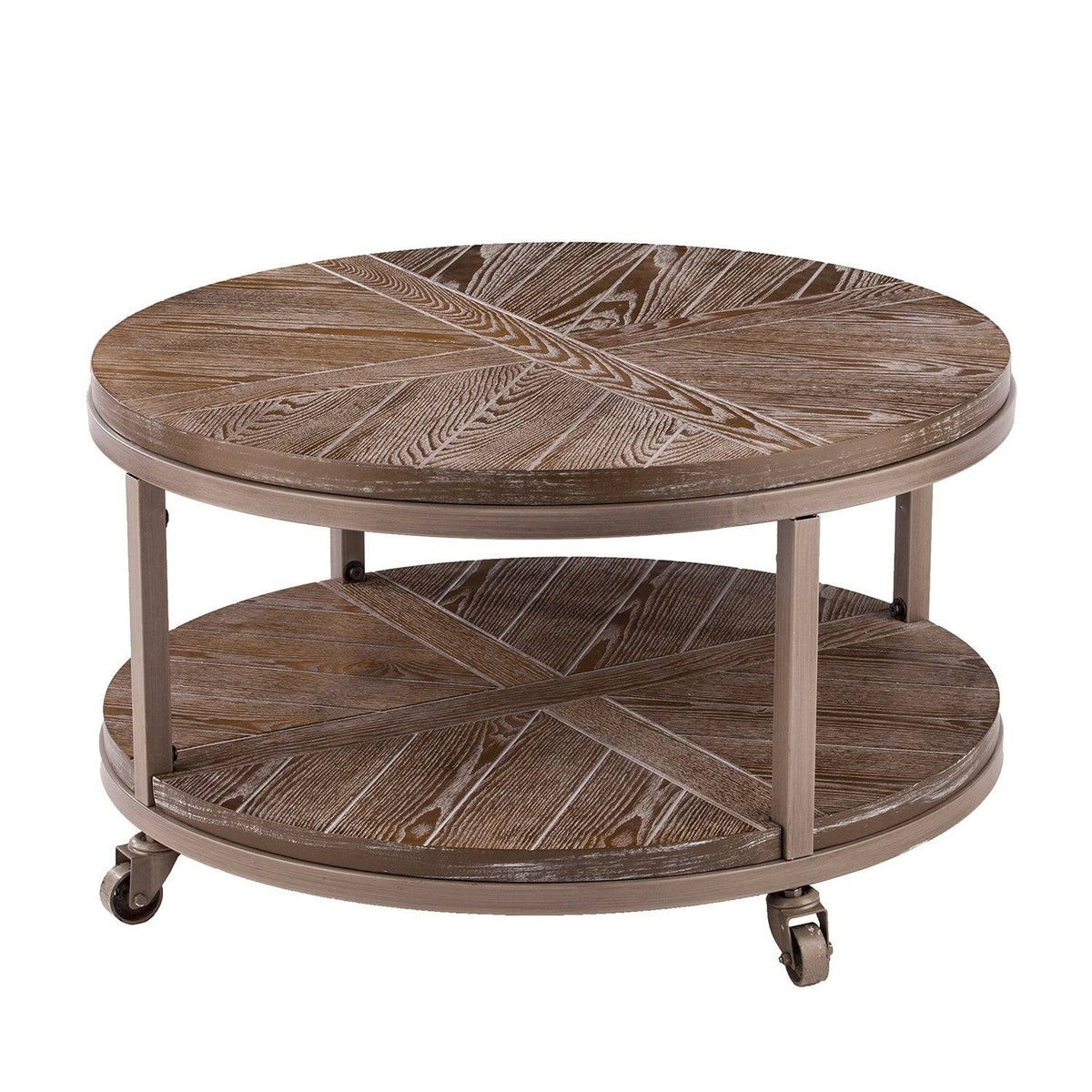 Industrial Brown Wood Cocktail Table R932099