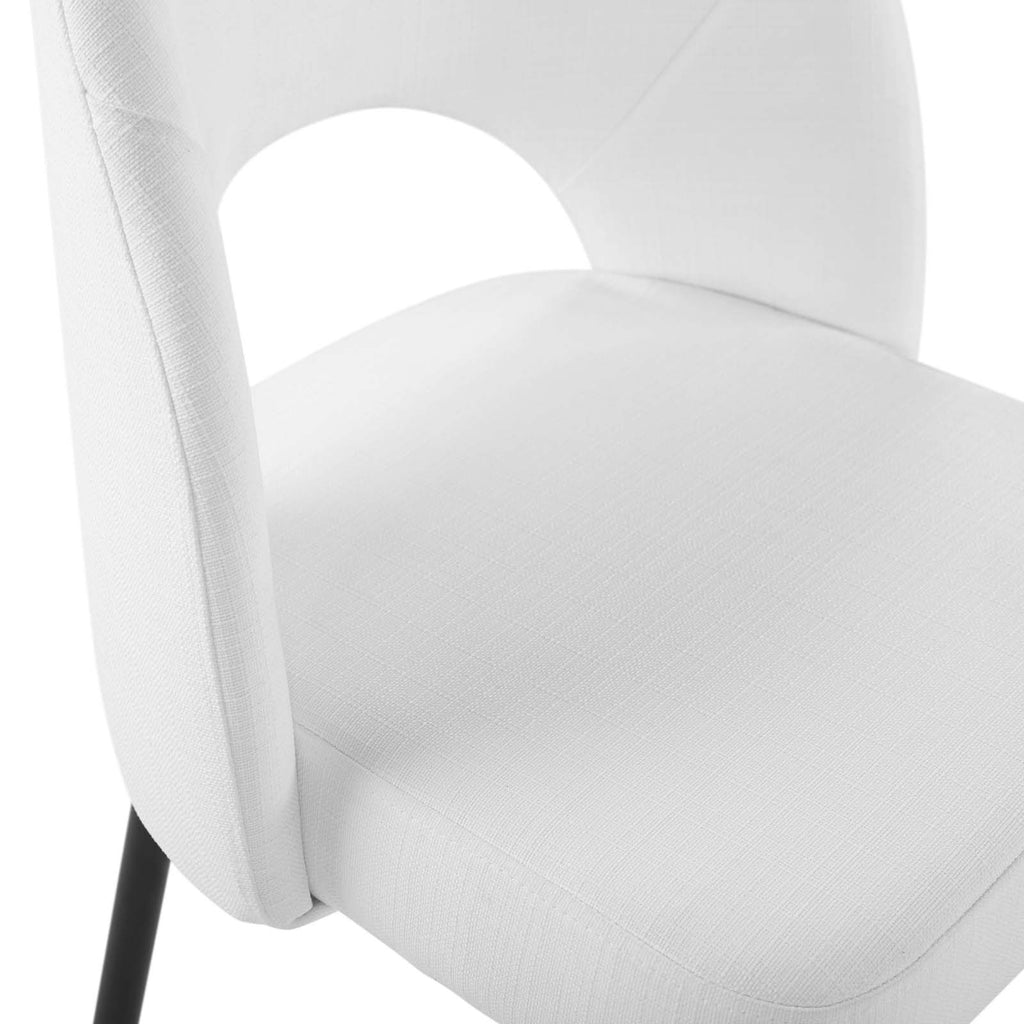Black White Upholstered Fabric Dining Side Chair J94672