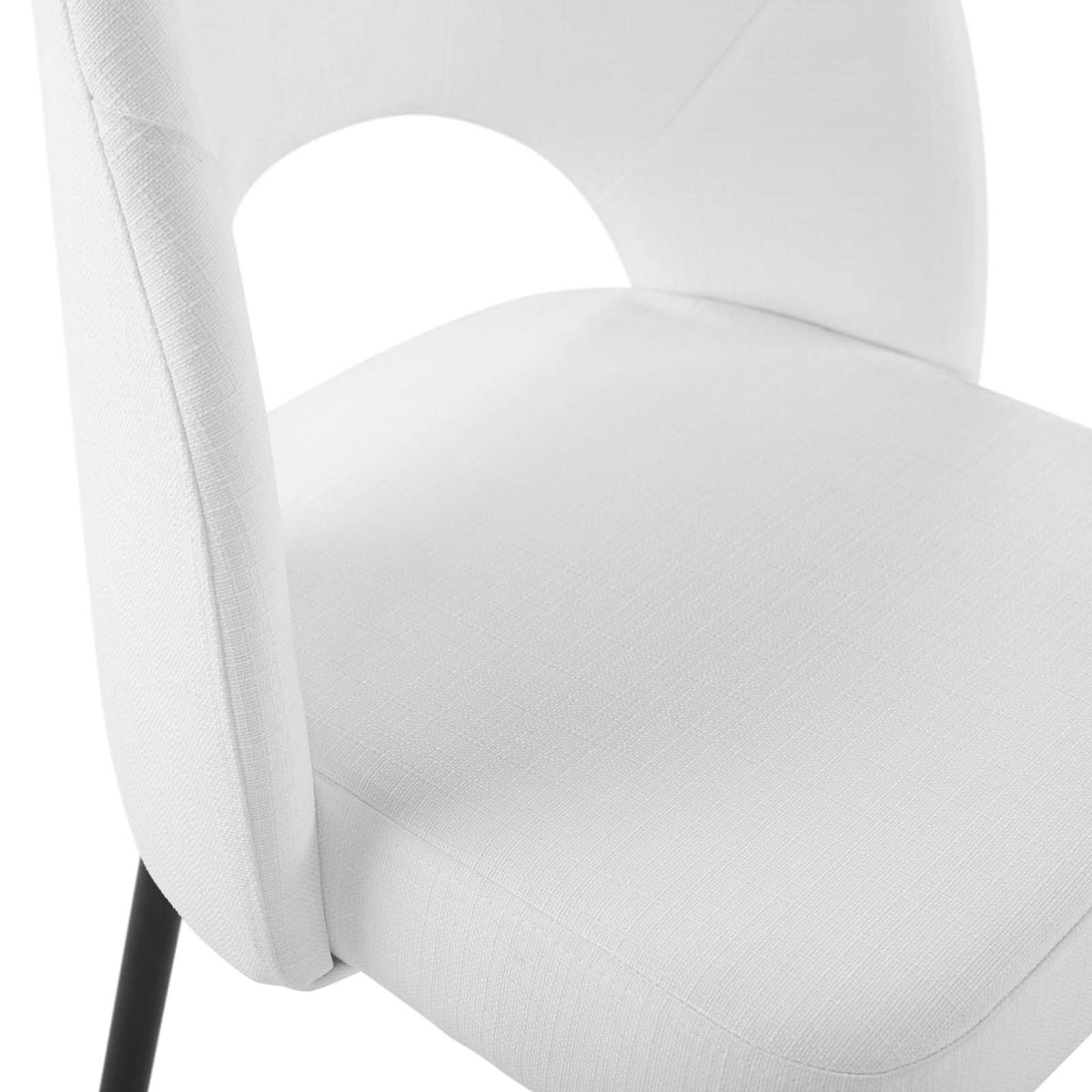 Black White Upholstered Fabric Dining Side Chair J94672