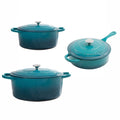3.5 Quart Cast Iron Pan with 5 and 7 Quart Covered Dutch Ovens I18668