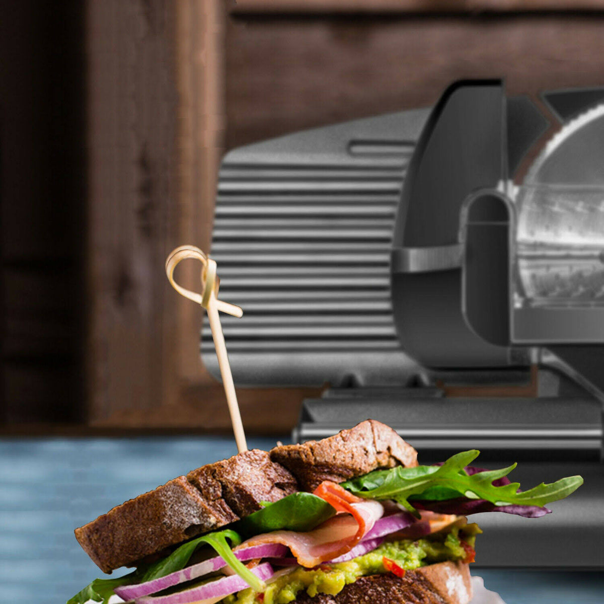 Black Stainless Steel Electric Food Slicer L76704