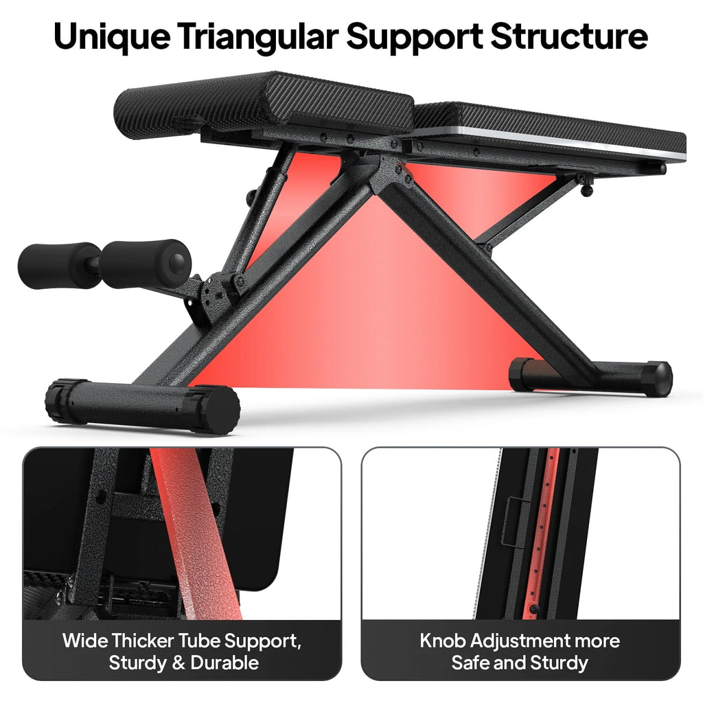 Foldable Adjustable Weight Bench D13964
