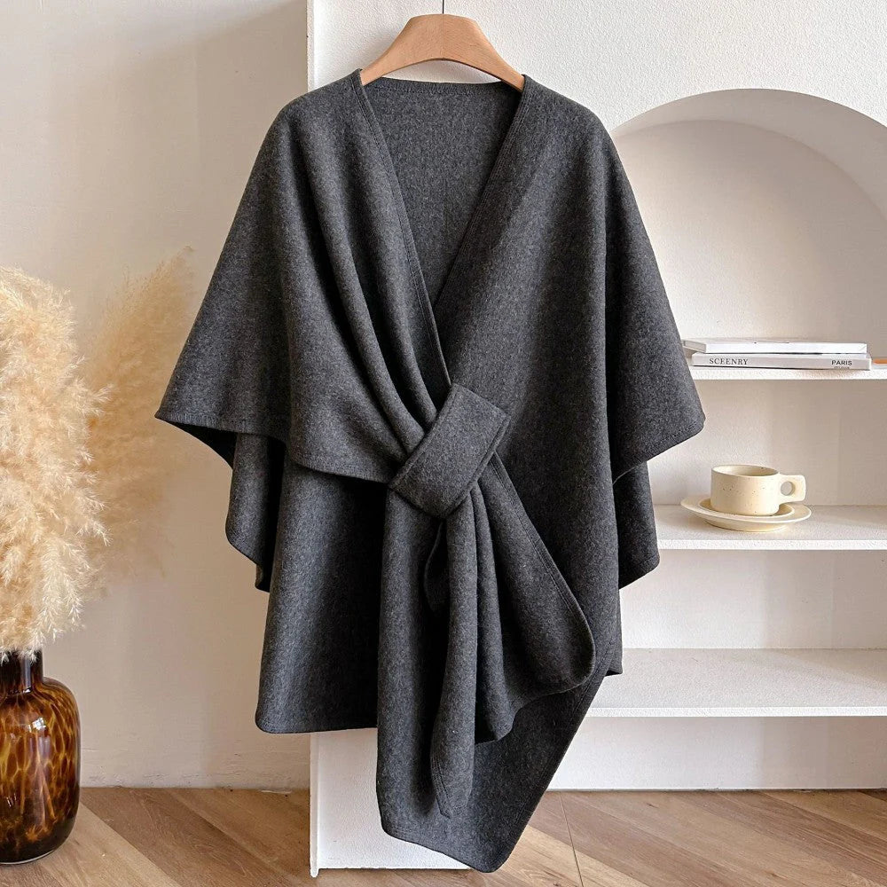 Solid Color Cape Shawl K36629