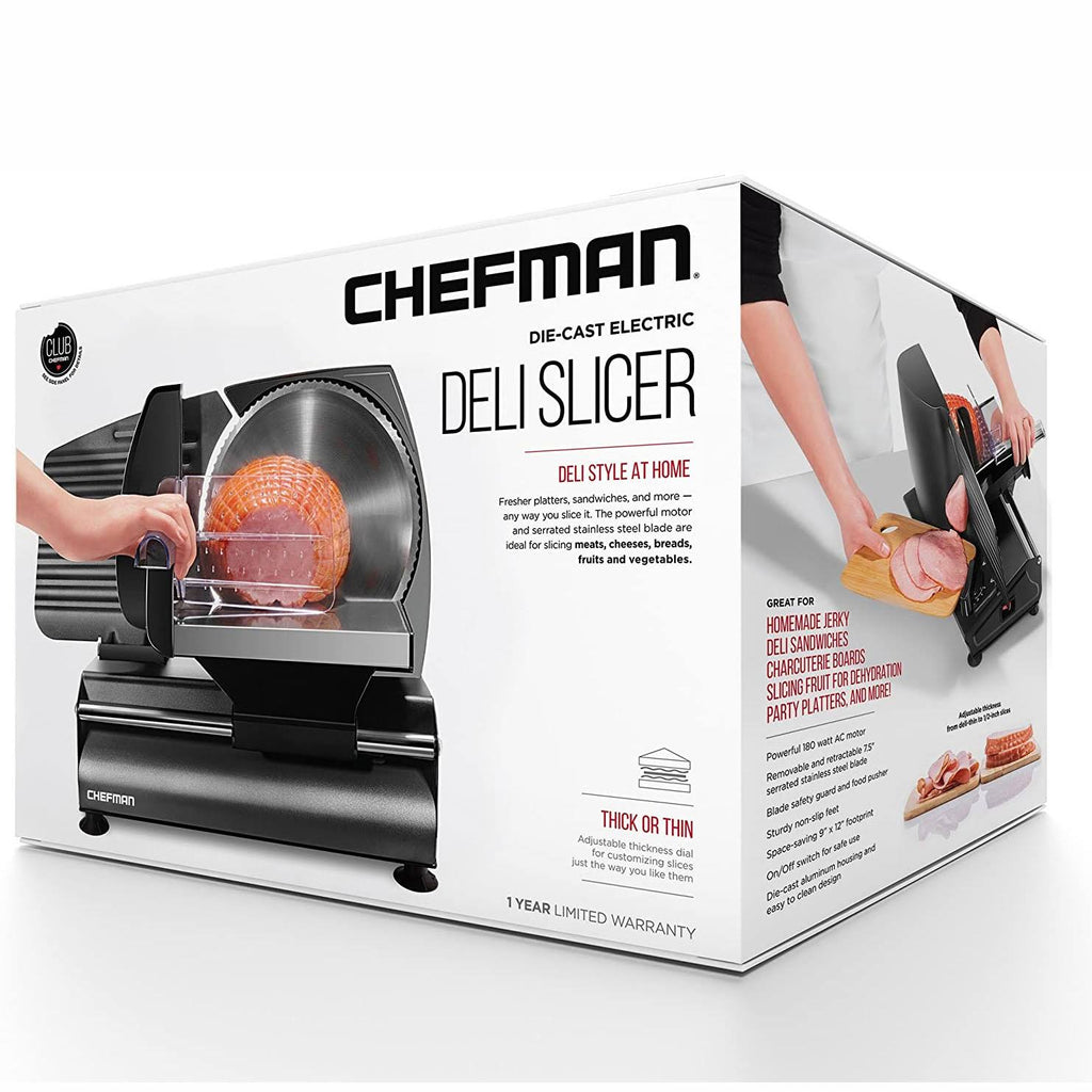 Black Stainless Steel Electric Food Slicer L76704