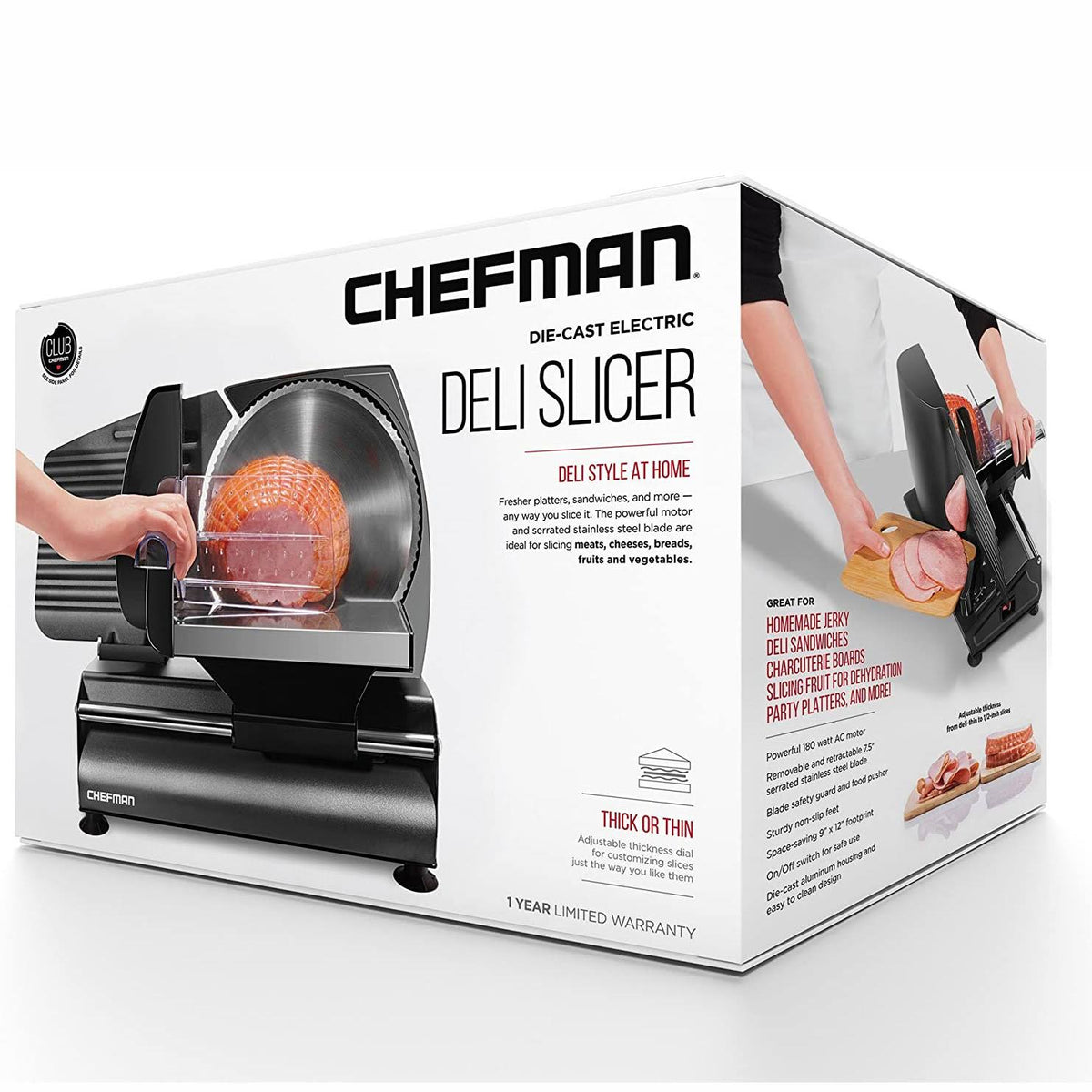 Black Stainless Steel Electric Food Slicer L76704