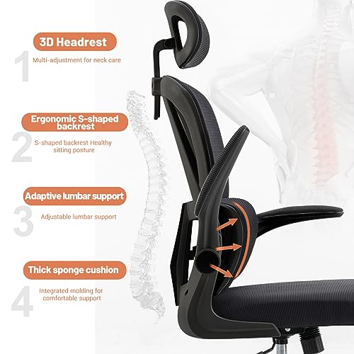 Ergonomic High Back Mesh Office Chair with Lumbar Support H8978