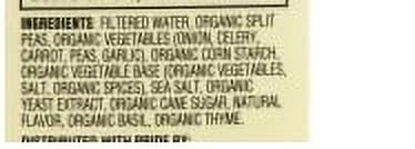 Organic Split Pea Lower Sodium Soup 17.6 oz L8171