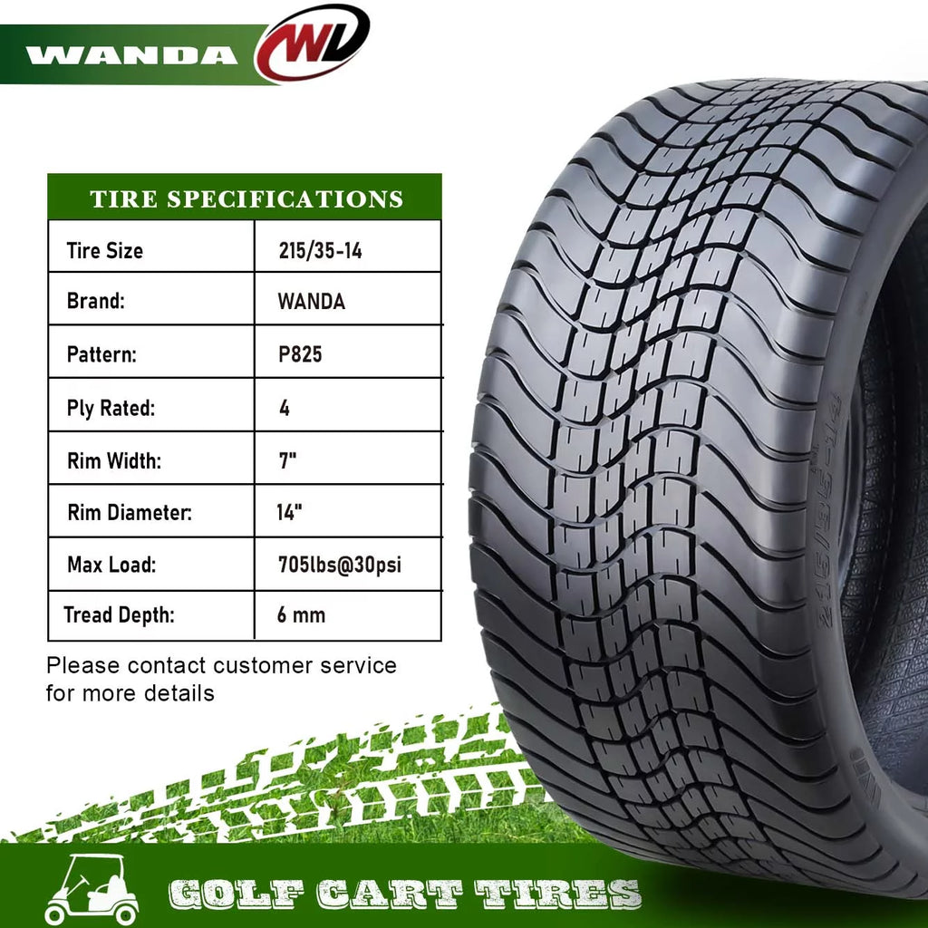 215/35-14 4 Ply Golf Cart ATV Tires Z114
