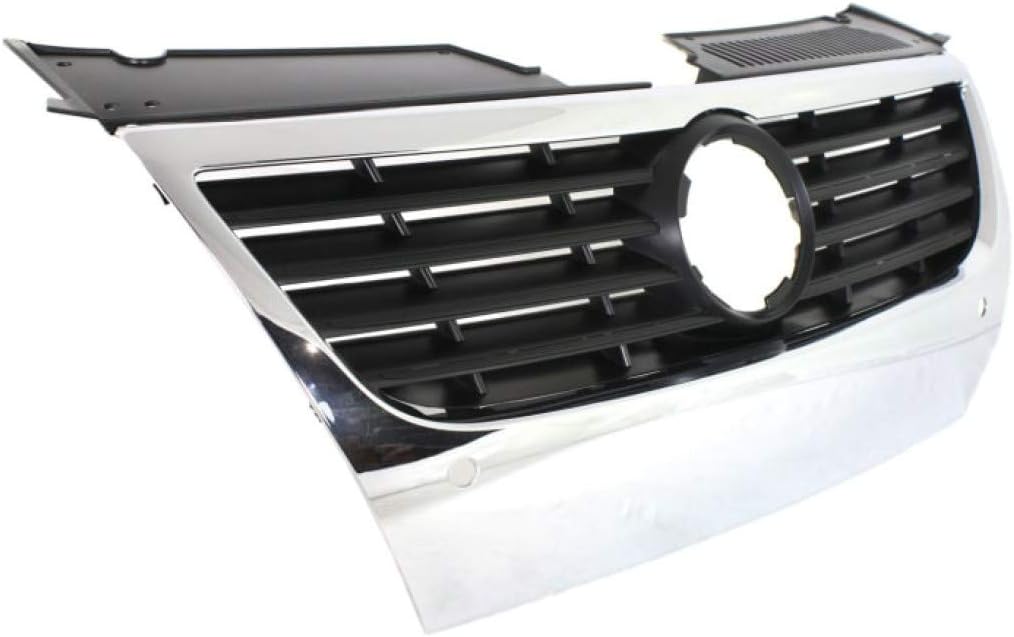 Chrome Shell Grille Assembly with Black Insert for Volkswagen Passat 2006-2010 S618869
