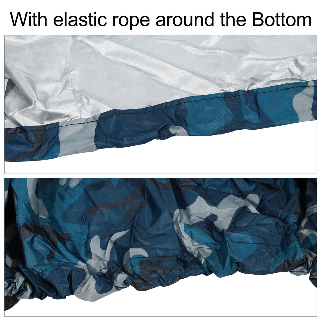 Blue Camouflage 15.3ft-16.7ft Kayak Cover D447