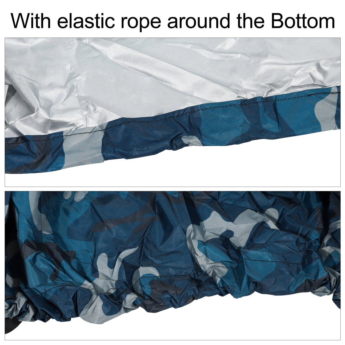Blue Camouflage 15.3ft-16.7ft Kayak Cover D447