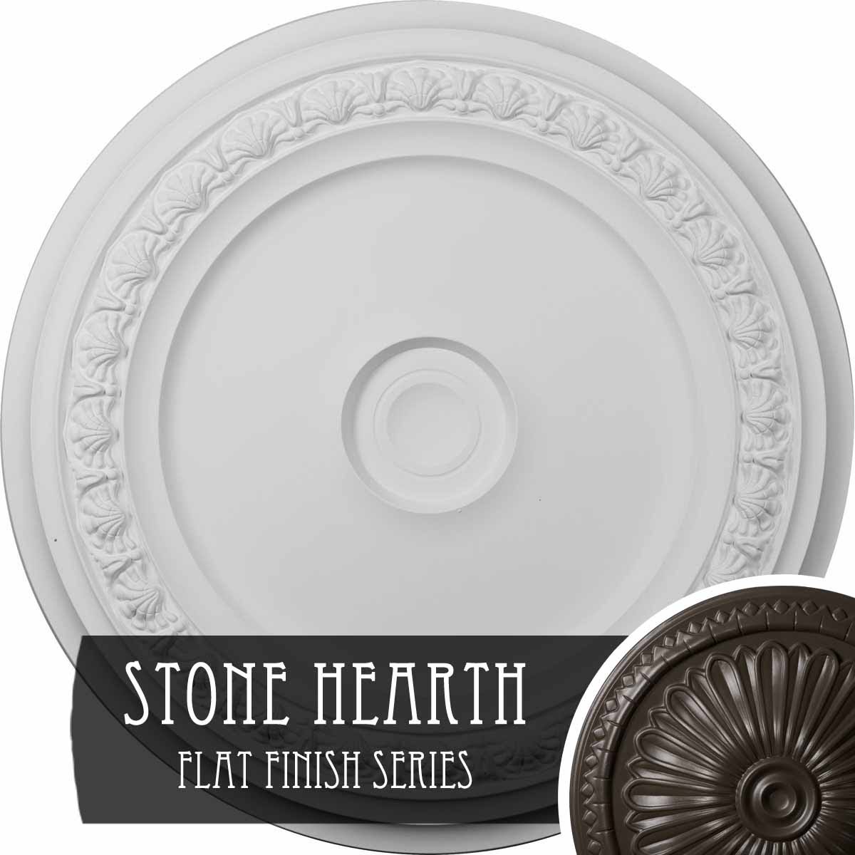 31 1/8x22OD x 1 1/2x22P Ceiling Medallion Hand-Painted Stone B127405