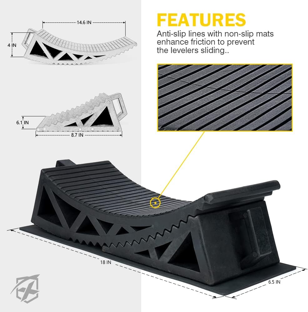 RV Leveling System Kit 2PCS with Anti-Slip Mats T1162