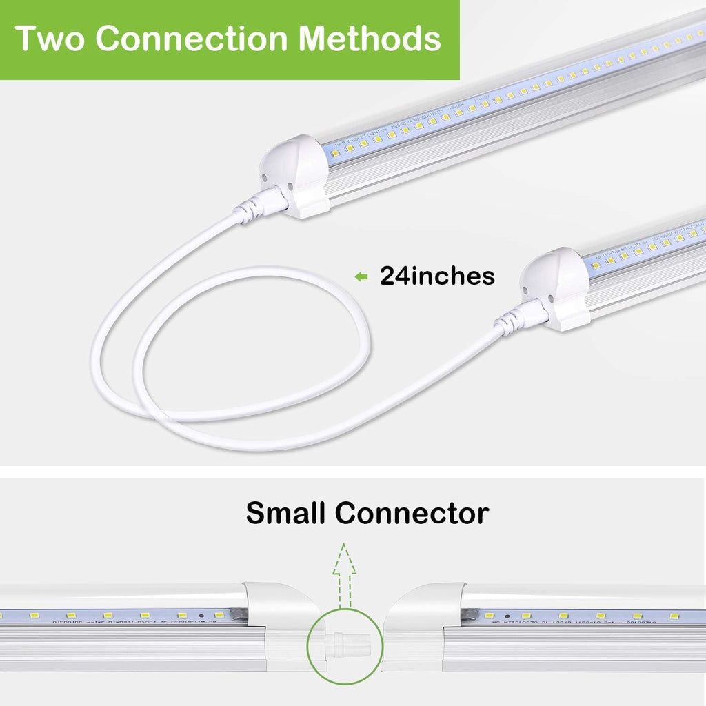 8FT LED Shop Light, 10000LM, 80W, 5000K Daylight, 10 Pack L453709