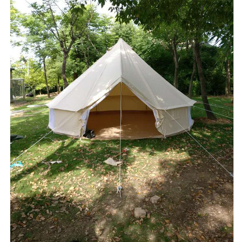 19.69ft Camping Bell Tent with Front Awning T83462