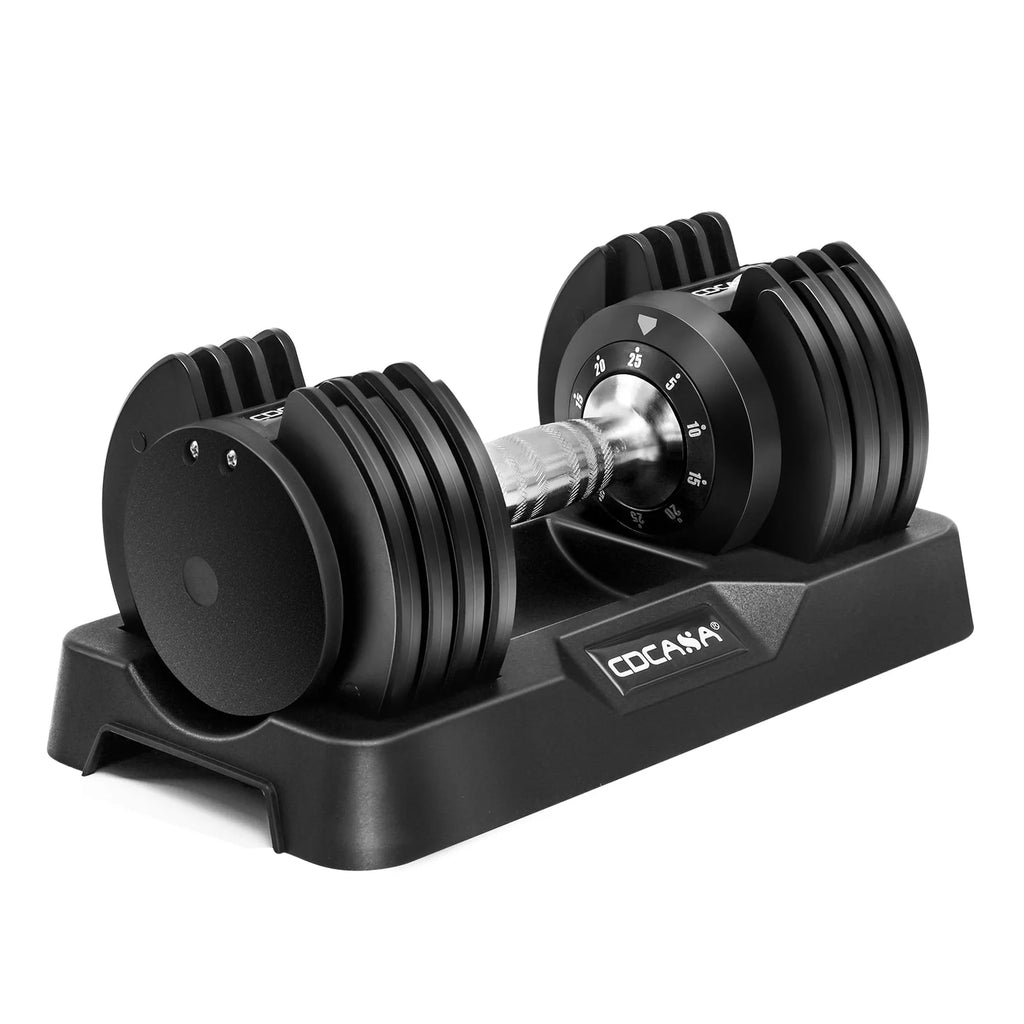 Adjustable Dumbbell Set 25 Lb Black X1993