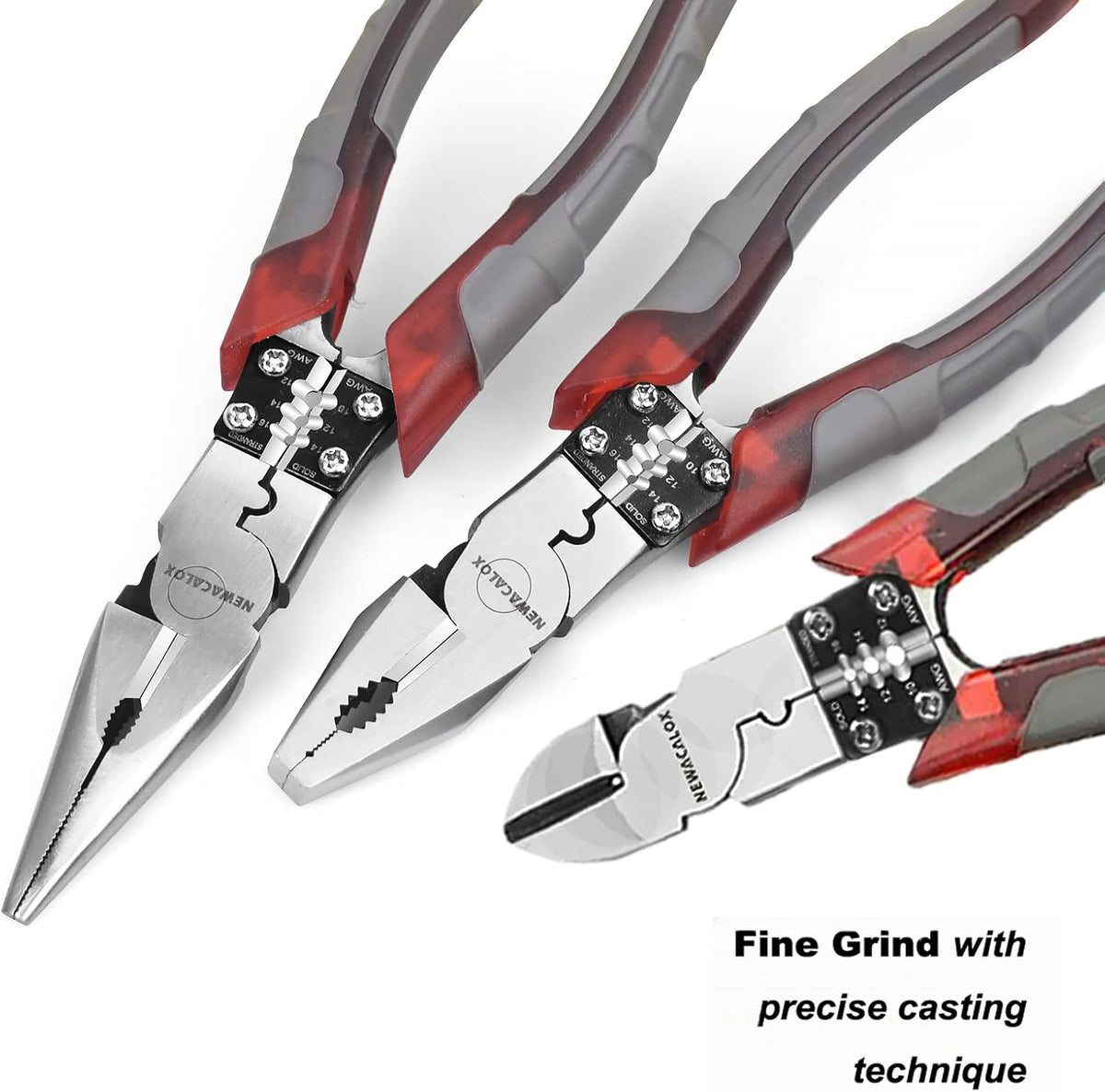 2 Pc Multi Plier Set with Wire Stripper Crimper G827