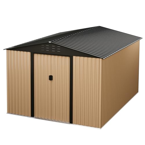 8 x 6 FT Metal Outdoor Storage Shed with Lock V64662