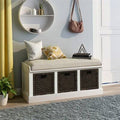 White Storage Bench O577