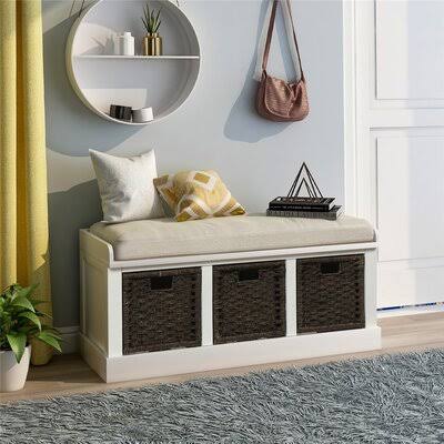 White Storage Bench O577