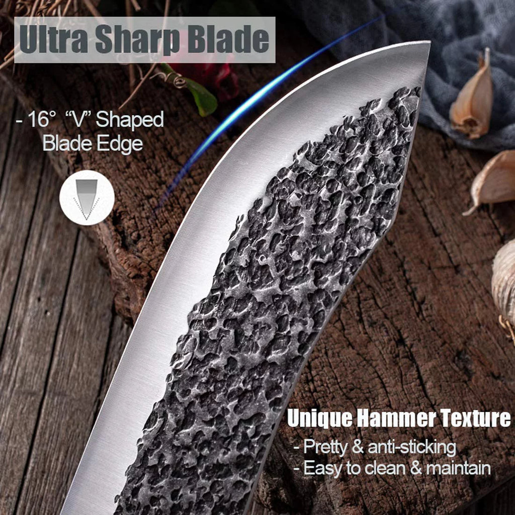 7 Inch Full Tang Forged High Carbon Steel Chef Knife with Sheath G916373