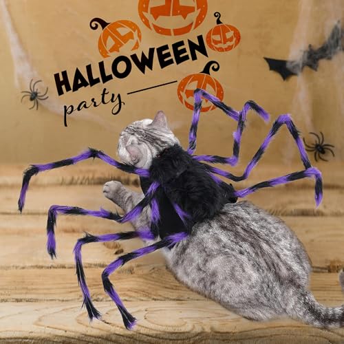 Furry Purple and Black 8 Legs Dog Cat Costume J45422