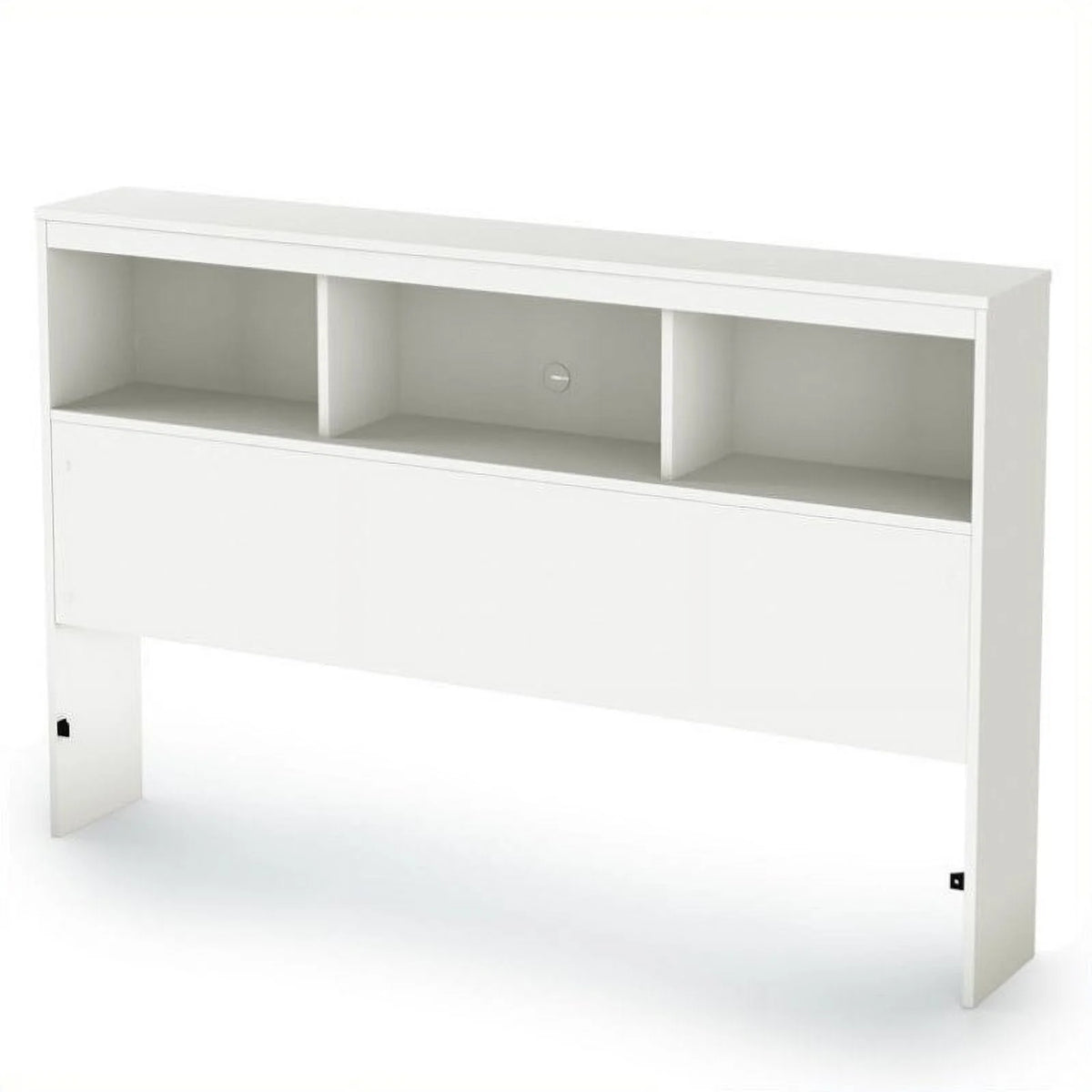 Contemporary Wood Full Bookcase Headboard in White C31373