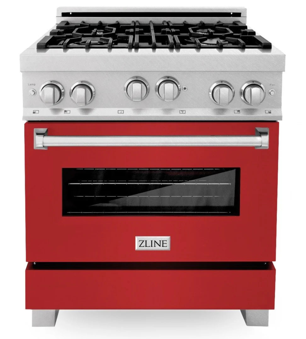 30 in. Gas Range with Red Matte Door E28203