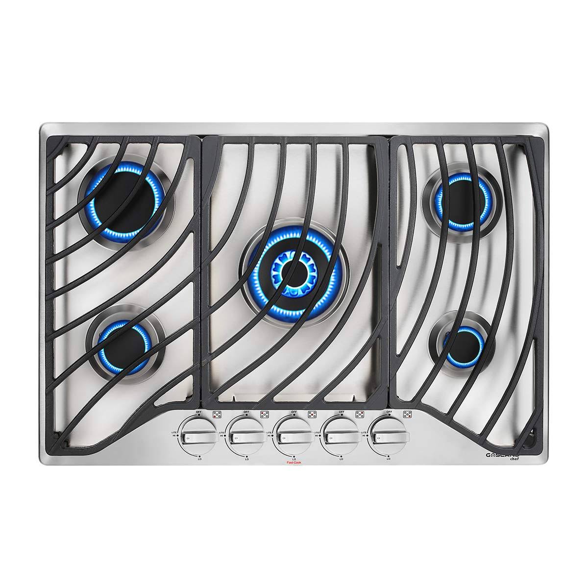 30x22 Built-in Gas Cooktop with 5 Sealed Burner L51674