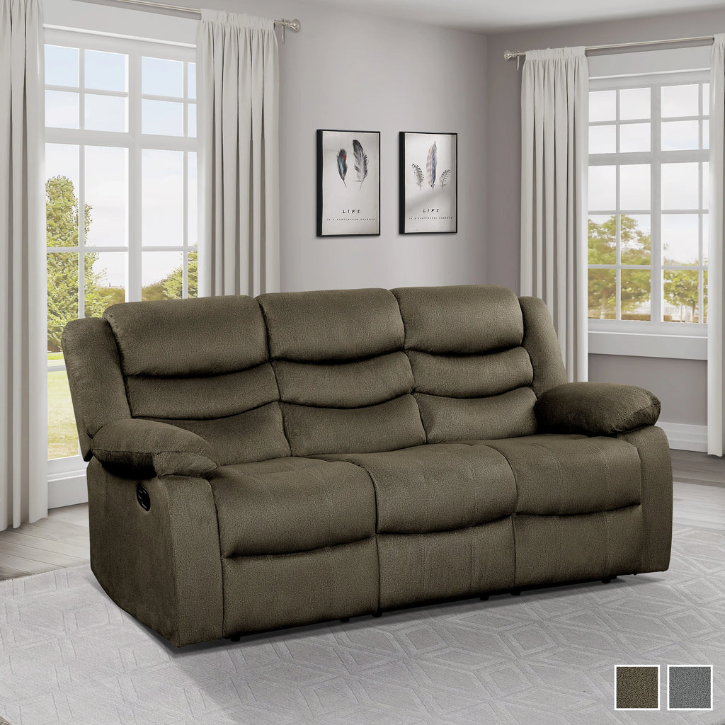 Brown Double Reclining Sofa P594