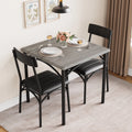 3 Piece Square Dining Table Set with 2 Upholstered Chairs C6516