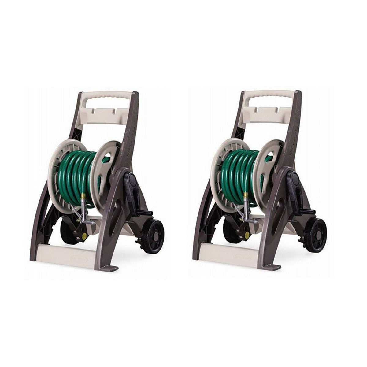 175' Resin Garden Hose Reel Cart with Leader Hose (2 Pack) L63492