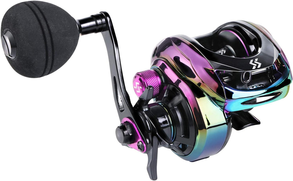 Colorful Baitcasting Reel with 9+1 Ball Bearings, Gear Ratio 8.0:1 Y984