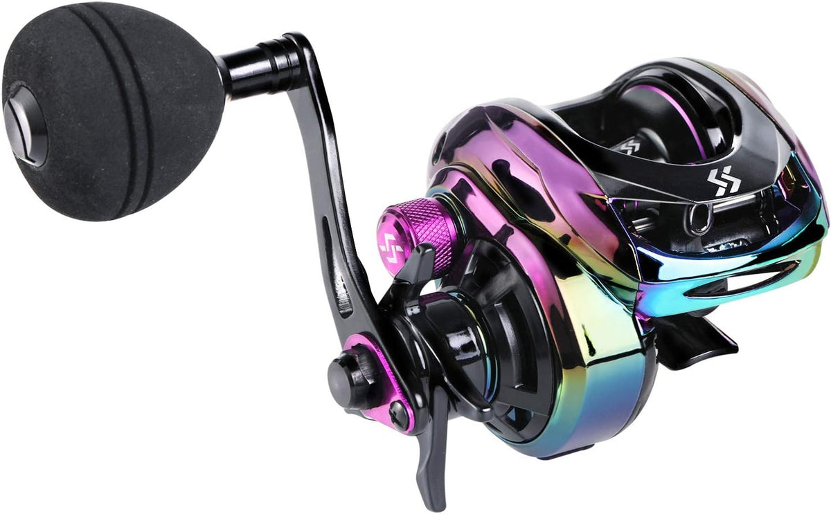Colorful Baitcasting Reel with 9+1 Ball Bearings, Gear Ratio 8.0:1 Y984