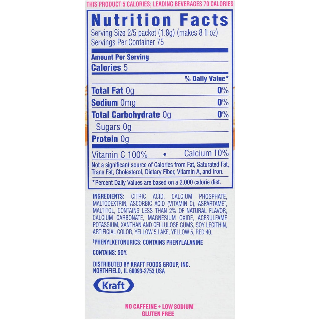 Sunrise Orange Naturally Flavored Powdered Drink Mix, 120 ct R901