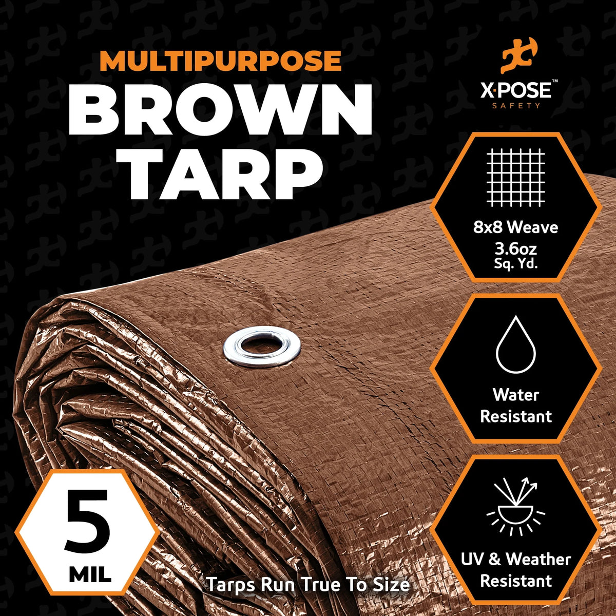 Blue 5' x 7' Waterproof Poly Tarp D245