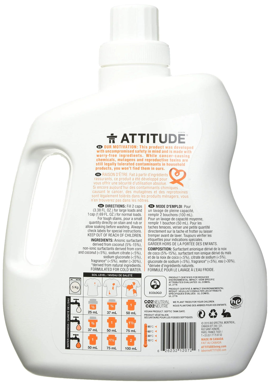 Citrus Zest Liquid Laundry Detergent, 36 Loads, 60.8 Fl Oz T5642