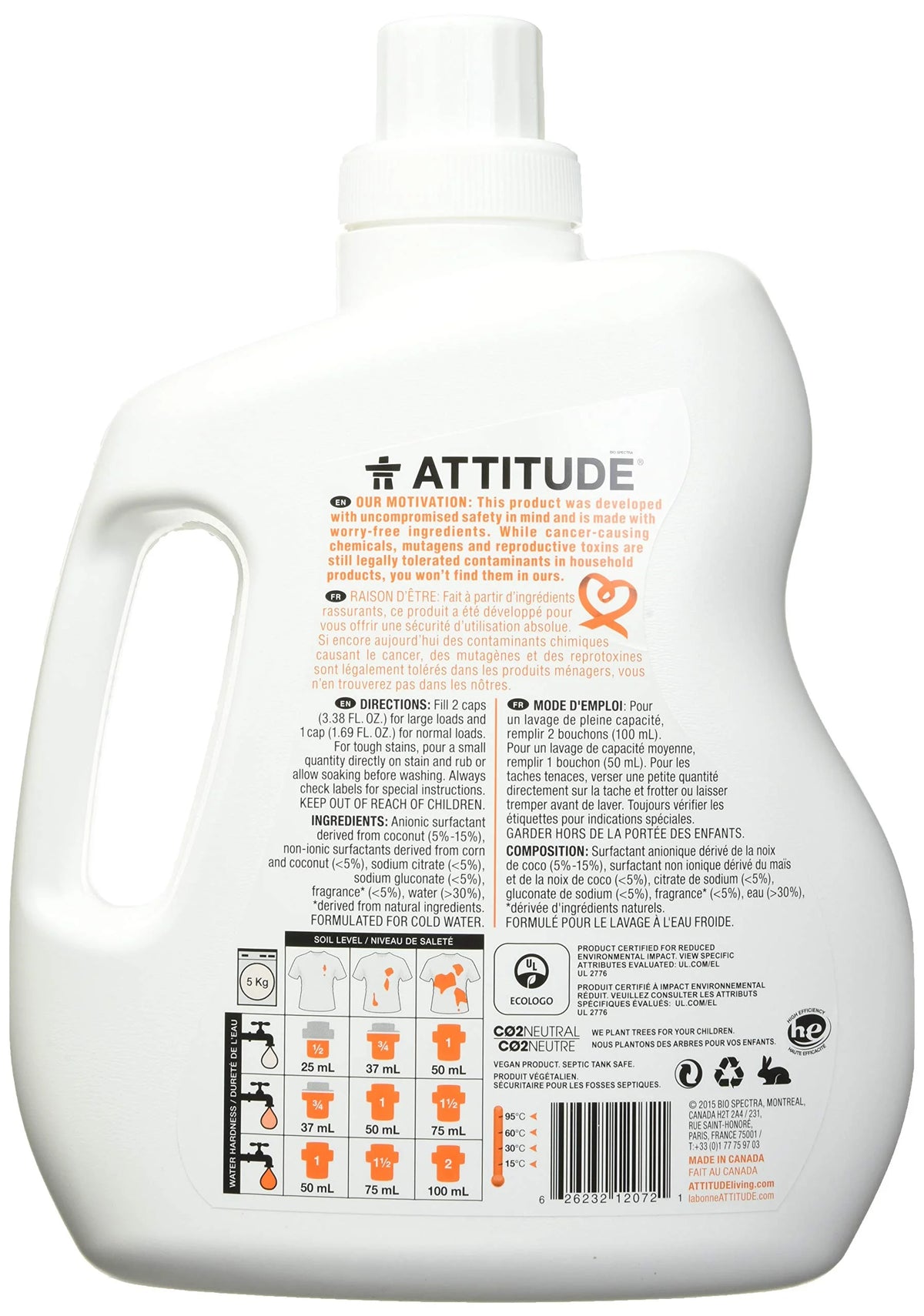 Citrus Zest Liquid Laundry Detergent, 36 Loads, 60.8 Fl Oz T5642
