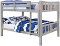 Twin Over Twin Wood Bunk Bed in Gray R271628