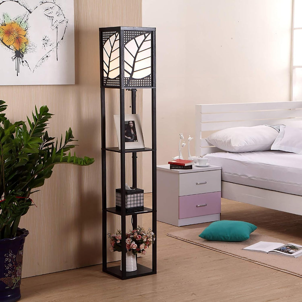 Floor Lamp with Shelf Pull Chain Switch I81457