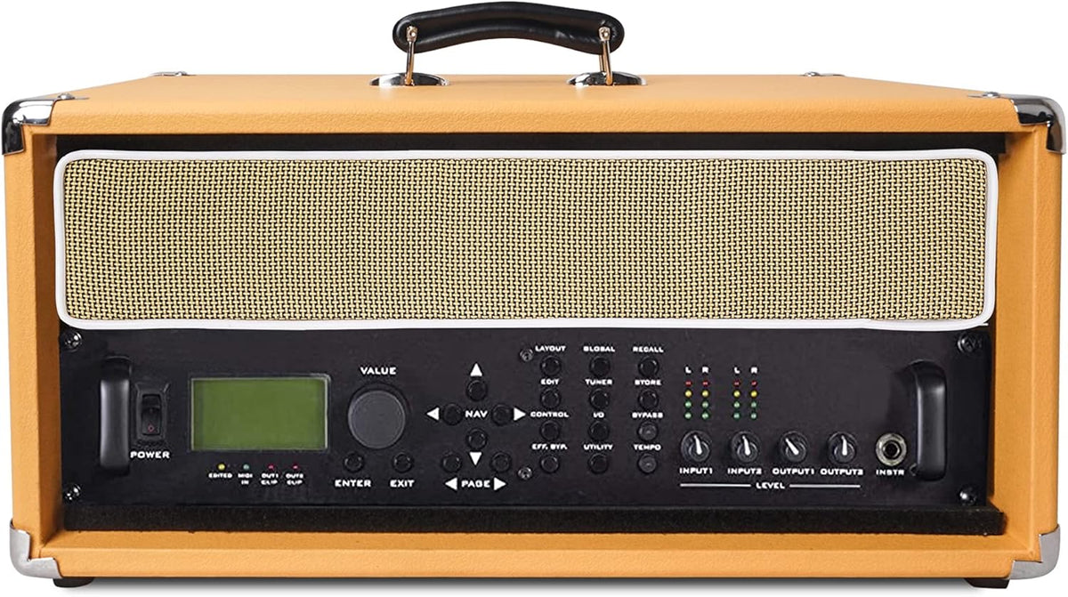 Vintage 2U Amp Rack Case with Rubber Feet, Black H96374