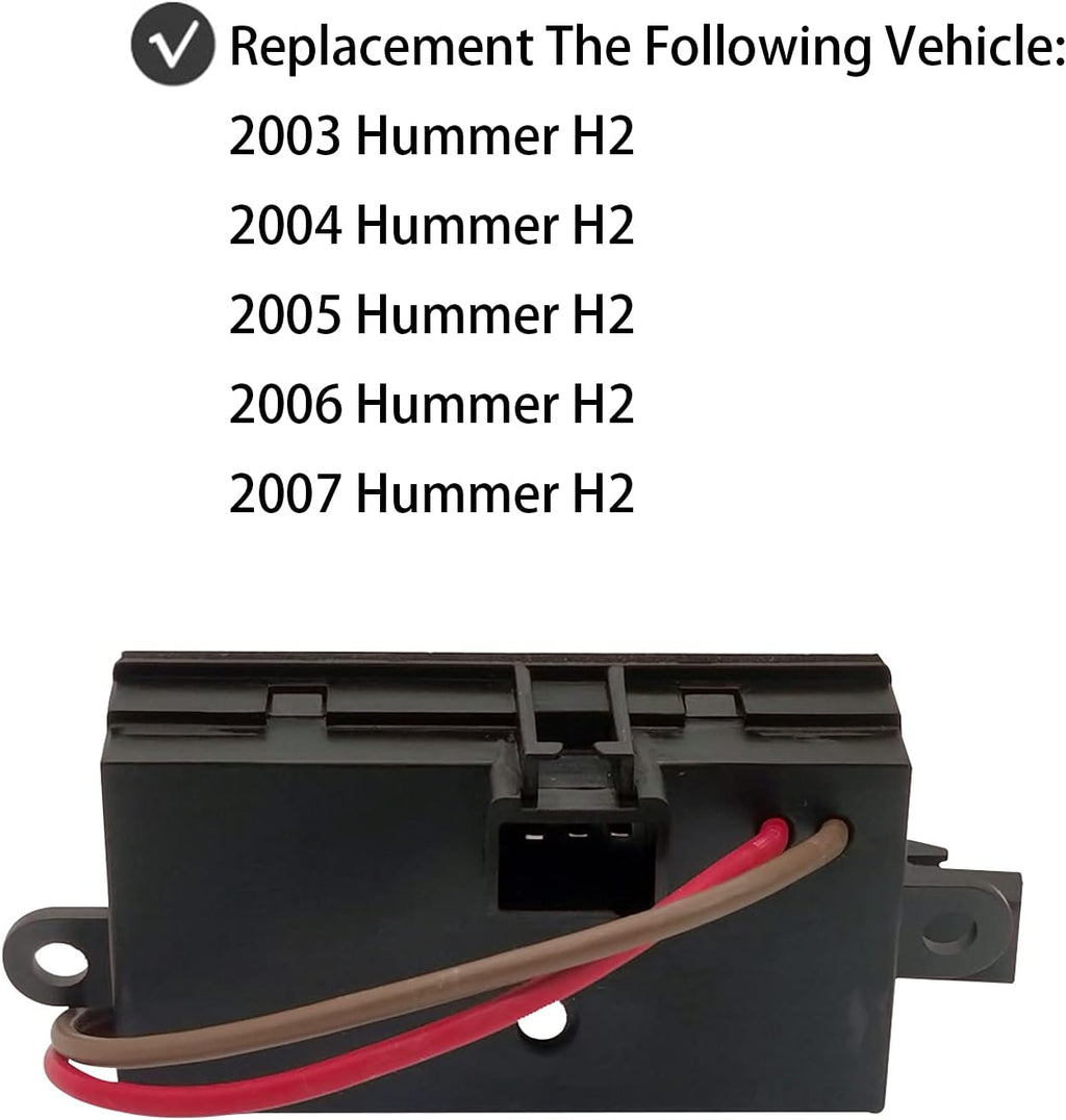 Blower Motor Resistor Heater Blower Motor Fan Pack of 2 J85728
